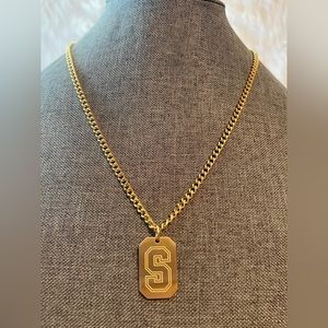 Initial Name Necklace S • S Initial Necklace • Initial S •